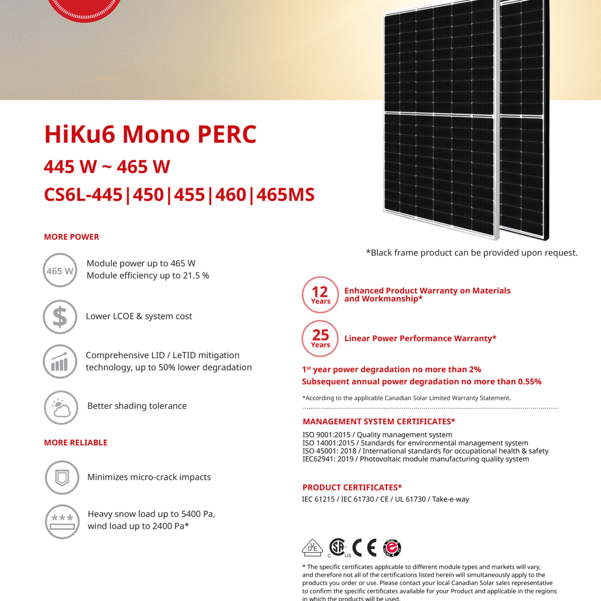 Canadian Solar HiKu6 CS6L-455MS