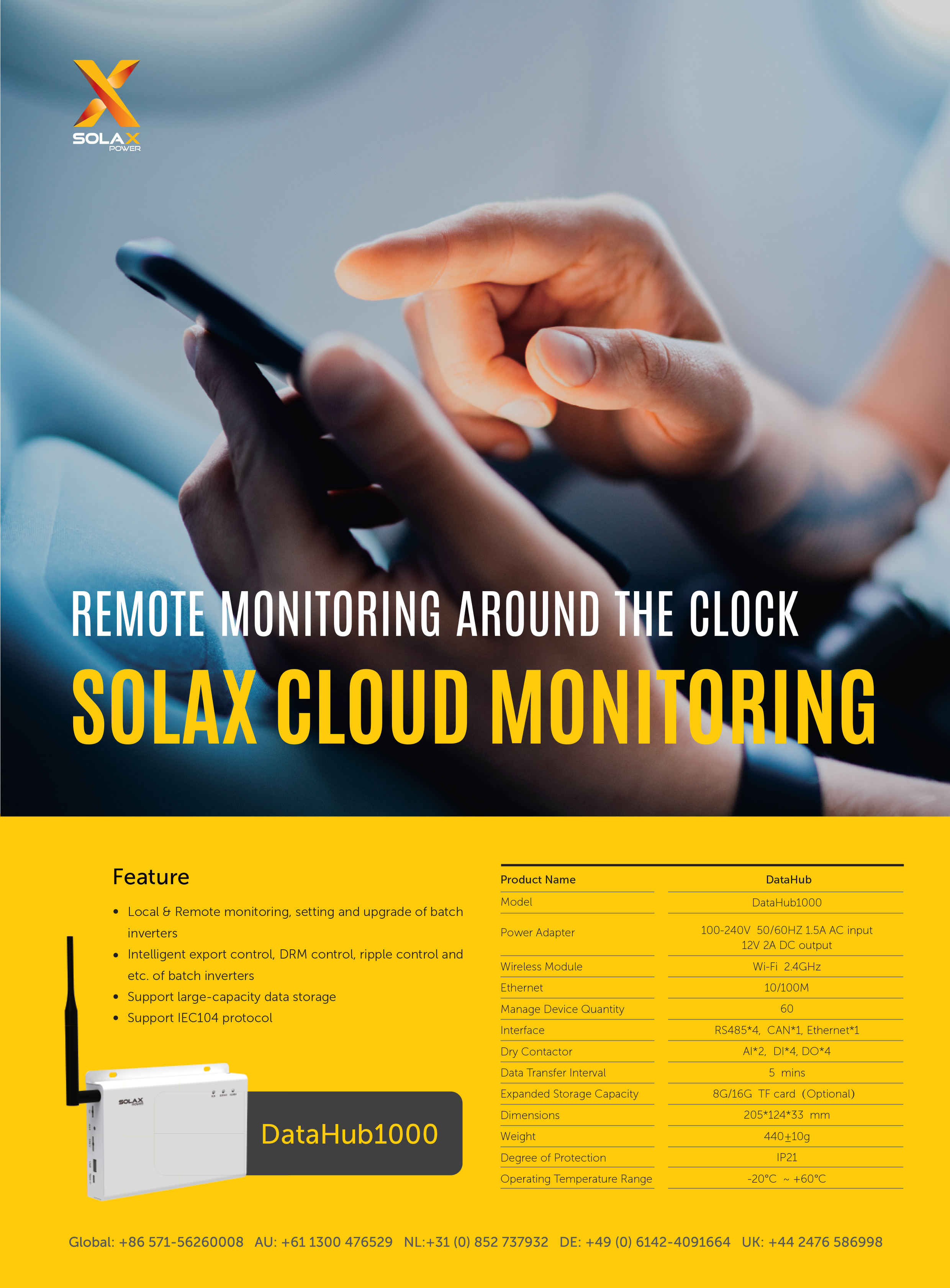 solax datahub1000 pocket lan wifi 4g datasheet en v1 1 1