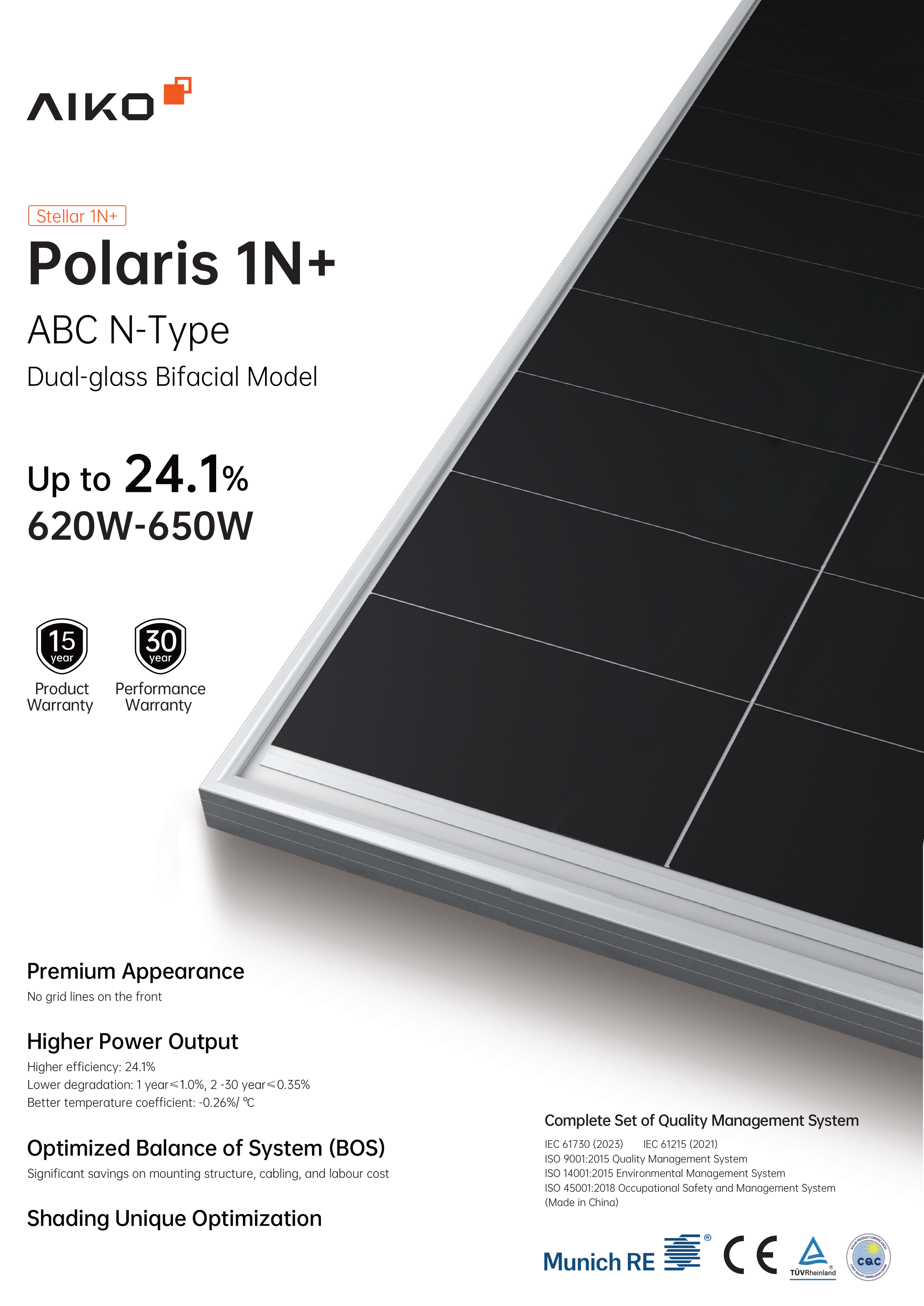 EN Polaris 192.5 AIKO G MCH72Dw 620 650W 2382x1134x30mm EN V6