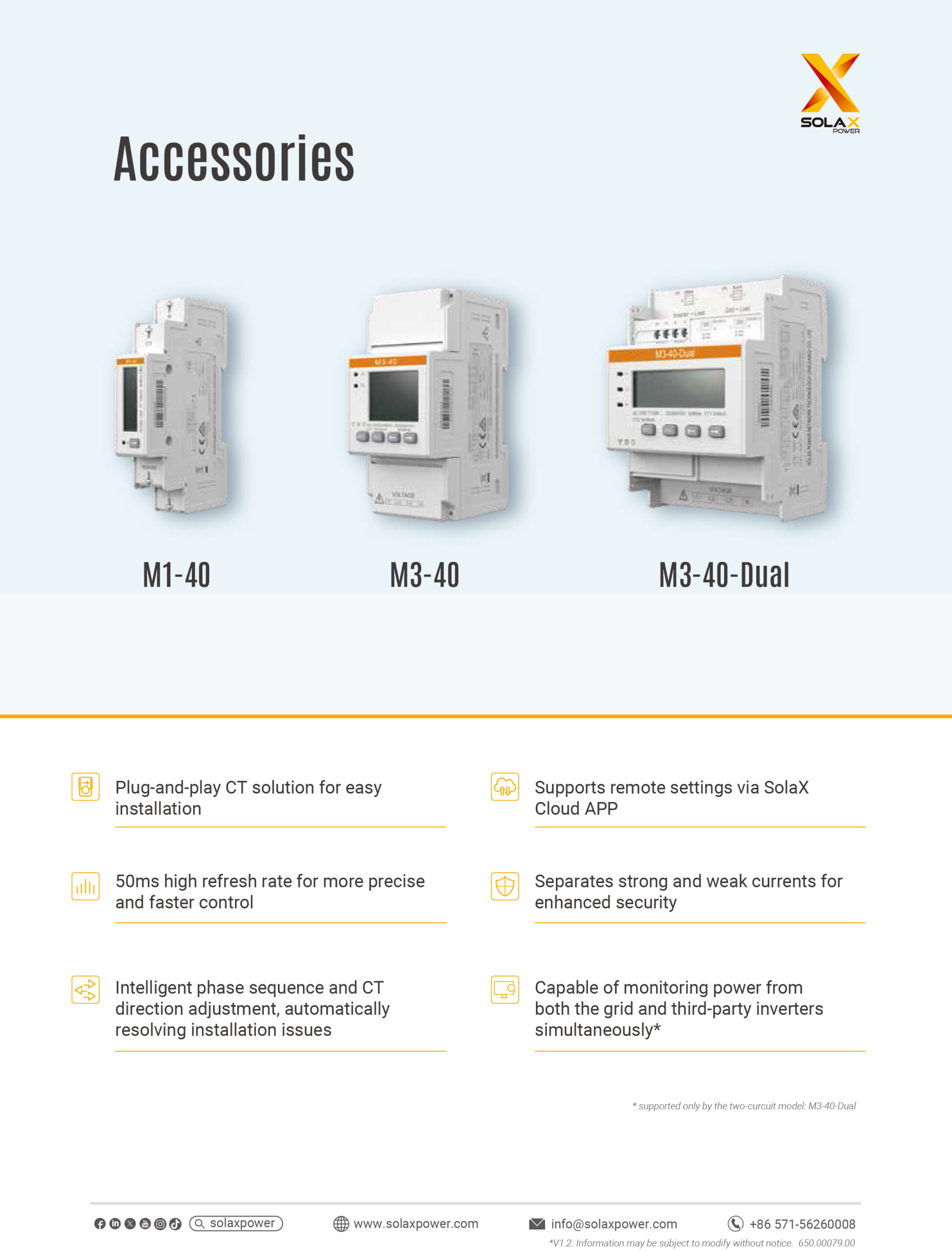 solax 3 phase meter m1 40 m3 40 m3 40 dual datasheet en 1 scaled